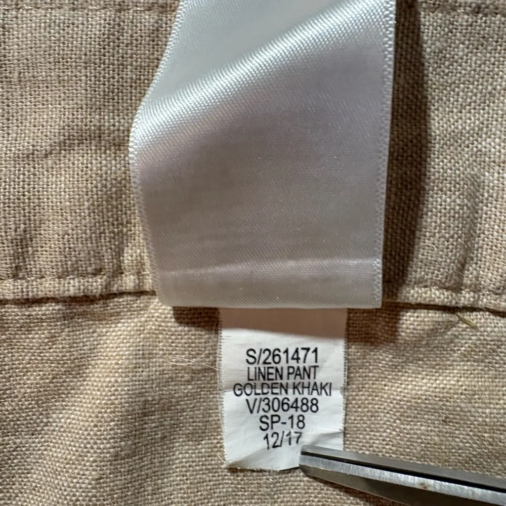 Banana Republic Linen Blend Pants Mens Khaki Coastal Casual RN54023. 36